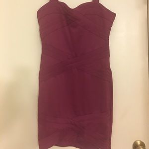 H&M Bodycon Dress Wine/Plum Size 14